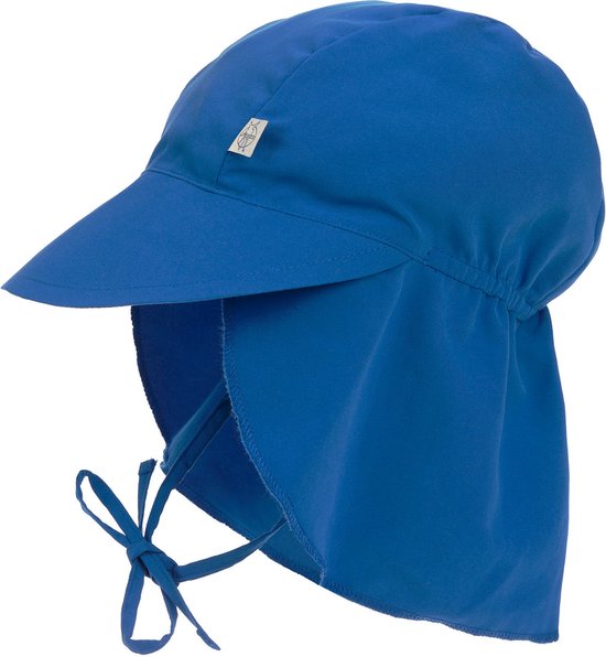 Lässig Splash & Fun Sun Protection Flaphoedje Zonnehoedje met extra lange nekbescherming blue, 03-06 maanden Maat 43/45