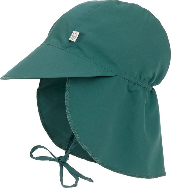 Lässig Splash & Fun Sun Protection Flapper Hat Chapeau de soleil avec protection du cou extra longue vert, 03-06 mois Taille 43/45