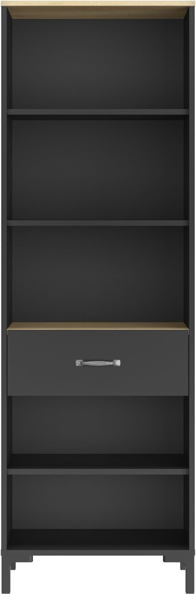 Open Boekenkast Manchester | 56 X 40 X 171 Cm | Helvezia Oak-design
