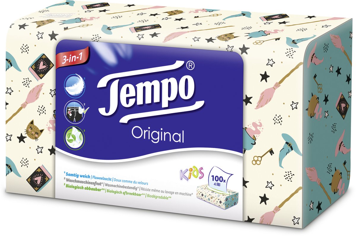 Tempo tissues - Original - Voordeelbox - 12 x 100 stuks = 1200 zakdoekjes op Prijzenvolger.com