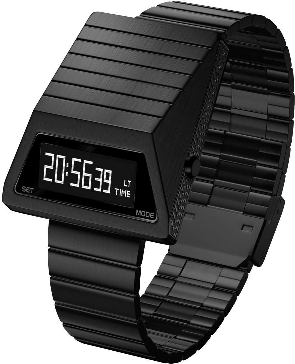 SEKETO CyberTank - Horloge 40mm Zwart Staal OLED