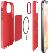 Puro, SKYMAG Geschikt voor Apple iPhone 12/12 Pro-hoesje MagSafe-compatibel, Rood