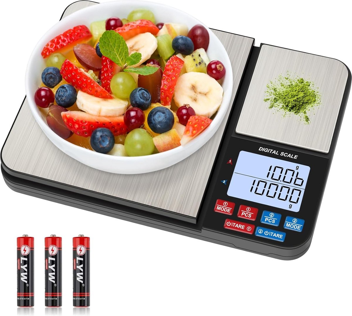 Keukenweegschaal - Weegschaal Keuken - Digitale Weegschaal - Precisie Weegschaal - LCD Scherm