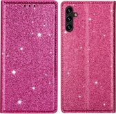 Coverup Glitter Book Case - Geschikt voor Samsung Galaxy A55 Hoesje - Roze