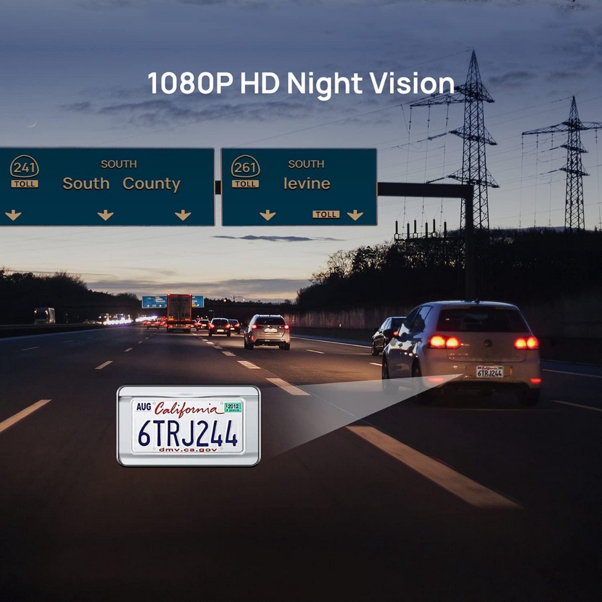 Dashcam - Dashcam Voor Auto - Full HD - Wi-Fi Connection - Night Vision – foto 2
