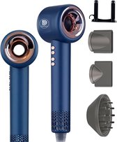 Bol.com Super hair dryer - Föhn met diffuser - Ionische haardroger - Krullen - Blauw aanbieding