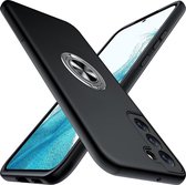 Telefoonhoesje Met Vingerring & Magneet voor Telefoohouders - Hoesje Geschikt voor: Samsung Galaxy S21 Plus - Anti-drop harde cover - Zwart