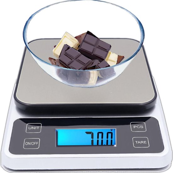 Digitale Keukenweegschaal - weegt tot 7 KG - op 1 gram nauwkeurig