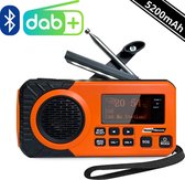 Bol.com Draagbare NoodRadio -DAB+/ FM - Zonnepaneel - Bluetooth - 5200mAh - Powerbank - Zwengel - Kampeer-Radio - Solar aanbieding