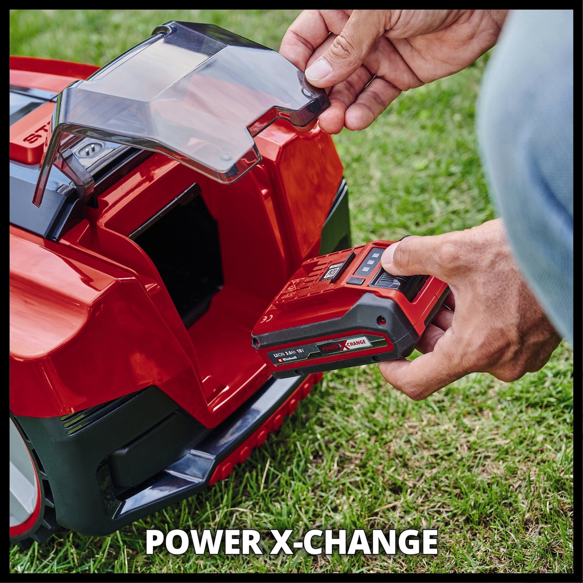 Afbeelding 2 van Einhell Accu Robotmaaier FREELEXO SMART 750 LCD+ - Power X-Change - 18 V/Li-ion - Intelligente koppeling - APP-bediening - Aanbevolen gazonoppervlakte: tot 750 m² - Second Area-modus - incl. installatieset