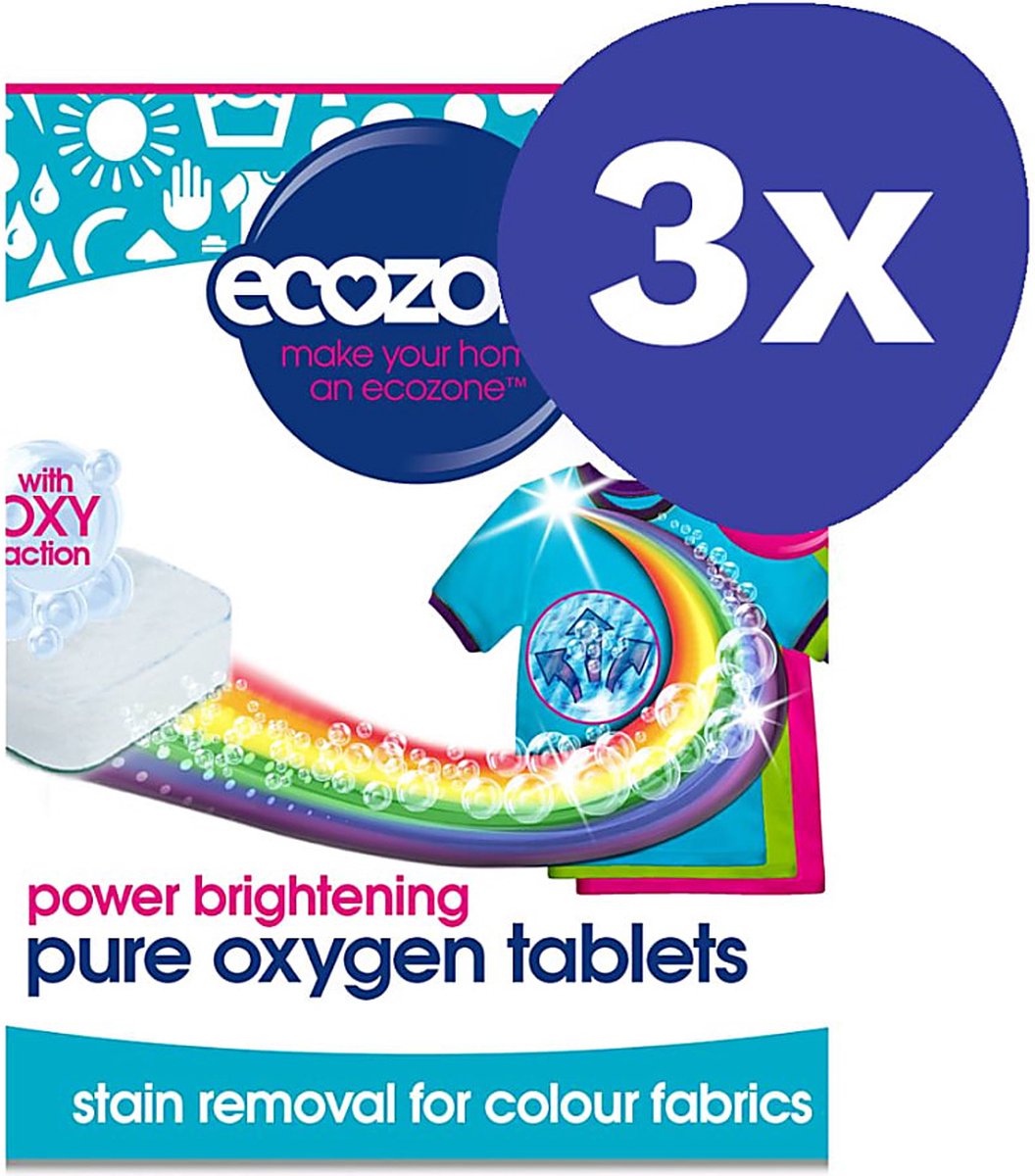 Goedkoopste Ecozone Pure Oxygen Brightener Tabletten Gekleurde Was (3x 48 stuks
