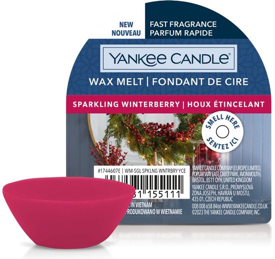 Yankee Candle Cire Melt Sparkling Winterberry 4 pièces