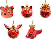 Pomme Pidou Set de Boules de Noël 001 5 pièces (5x5x5cm - Céramique)