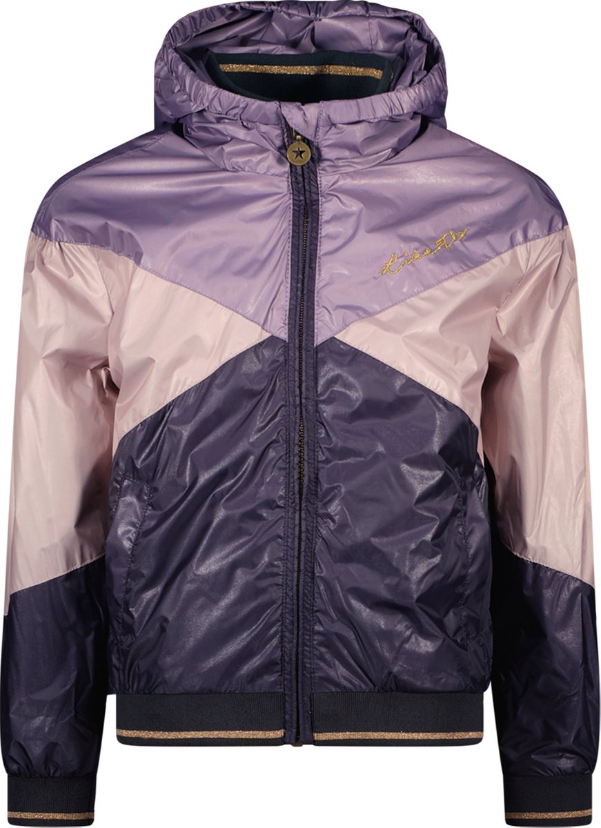 Like Flo F402-5205 Meisjes Jas - Colourblock Purple - Maat 116