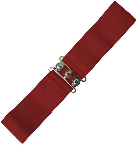 Dancing Days - Vintage Stretch Taille riem - XL/2XL - Bordeaux rood/Rood