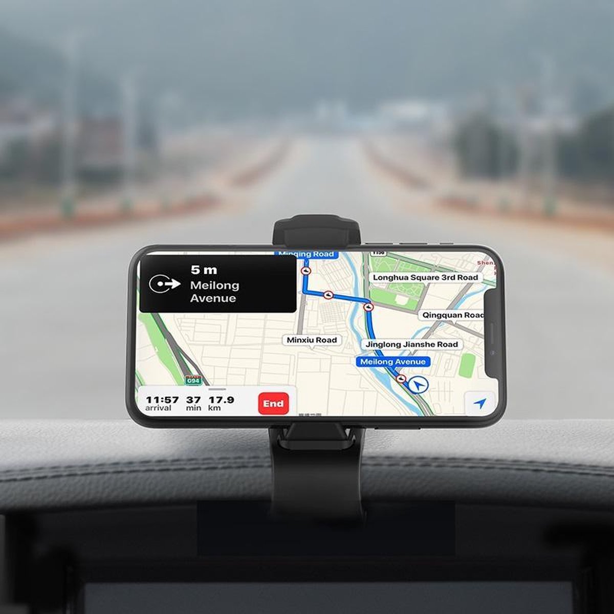 Hoco Universele Navigatie Dashboard Clip - Zwart