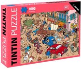 Kuifje Ongeval op het Plein Puzzel + Poster (1000 stukken)