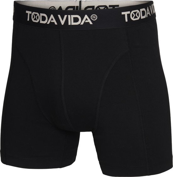 TODAVIDA 2pack boxershorts - zwart - 95% biologische katoen en 5% elastaan