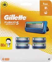 Gillette Fusion 5 Sport - Scheermesjes - Opzetstukken - 4 Stuks