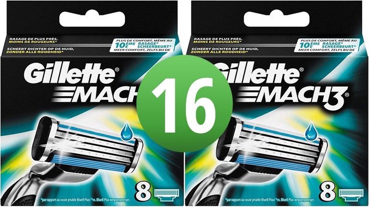 Gillette Mach3-16 stuks-scheermesjes - Gillette