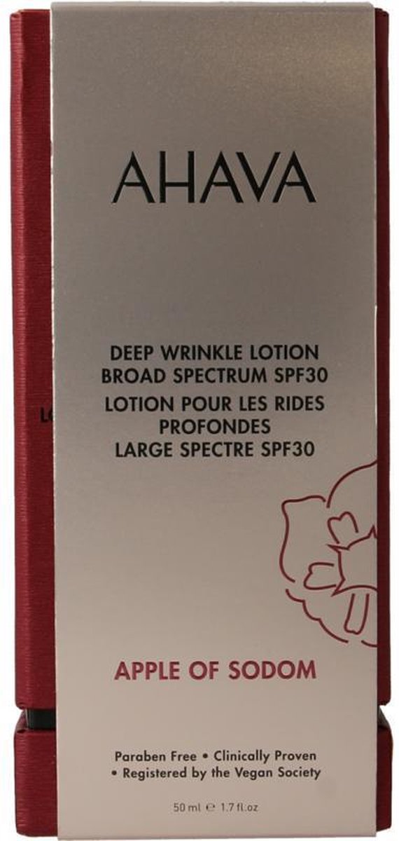 Goedkoopste AHAVA Anti-Rimpel Lotion SPF-30 - Verjongend en Beschermend | Vegan, Alcohol- en Parabenenvrij | Anti-Aging Gezichtscrème | Bodylotion voor Dames & Heren - 50ml