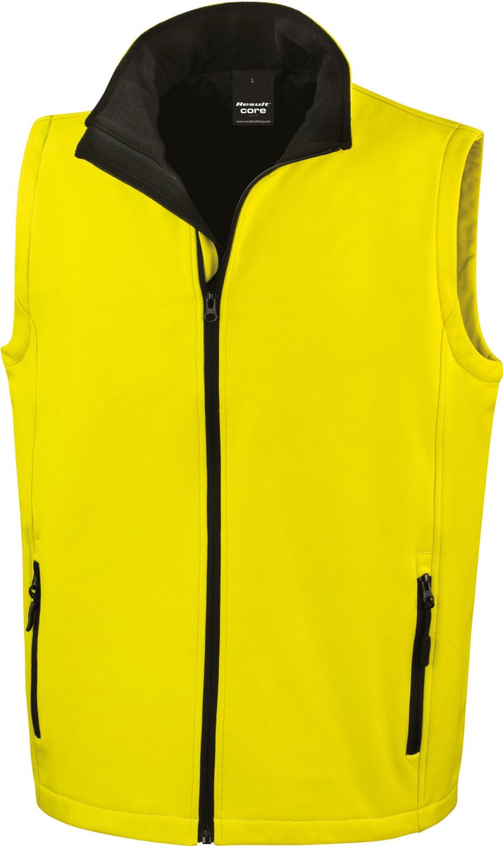 Result Printable Soft Shell Bodywarmer RT232 - Yellow/Black - S