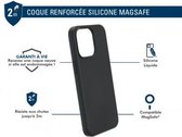 Bigben Connected, MagSafe-compatibel, met siliconen versterkt hoesje Geschikt voor Apple iPhone 15 Pro Max, Zwart