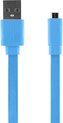 Bigben Connected, Universele USB/Micro USB oplaad- en synchronisatiekabel 20 cm, Blauw