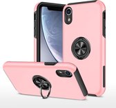 Telefoonhoesje Met Vingerring & Magneet voor Telefoohouders - Hoesje Geschikt voor: iPhone Xs Max - Anti-drop harde cover - Roze
