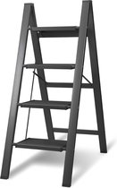 2-staps aluminium vouwladder, antislip draagbare thuisladder