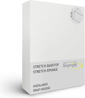 Sleepnight Hoeslaken - Stretch badstof - (hoekhoogte 30 cm ) ivoire - B 180 x L 200 cm - Lits-jumeaux - Geschikt voor Standaard Matras/Boxspring/Matras + Topper - 600968-B 180 x L 200 cm