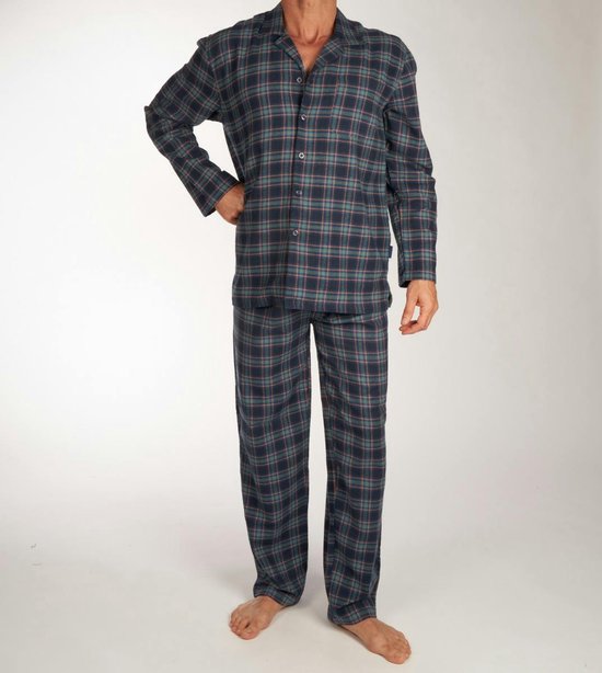 Götzburg Pyjama lange broek - 664 Blue/Green - maat 3XL (3XL) - Heren Volwassenen - 100% katoen- 452201-5200-664-3XL