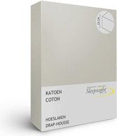 Sleepnight Hoeslaken - Katoen - (hoekhoogte 25 cm ) gris - B 200 x L 200 cm - Lits-jumeaux extra breed - Geschikt voor Standaard Matras - 798588-B 200 x L 200 cm