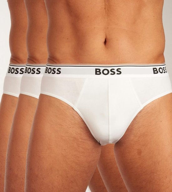 HUGO BOSS Power briefs (pack de 3) - slips pour hommes - blanc - Taille : L