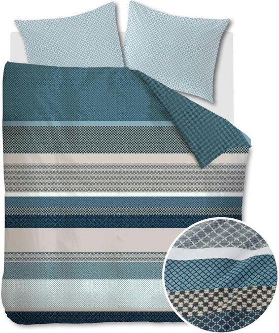Beddinghouse Lennart dekbedovertrek - Lits-Jumeaux - 240x200/220 - Blauw van Merkloos — afbeelding 2