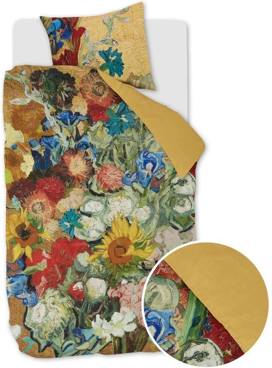 Beddinghouse x Van Gogh Museum Bouquet dAnniversaire - Housse de couette - Seul - 140 x 200/220 cm - Or
