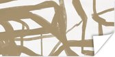 Affiche Art - Marron - Wit - 40x20 cm