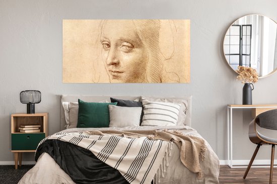 Poster 160x80 cm - Schets - Leonardo da Vinci - Posters - Kamer decoratie - Wanddecoratie woonkamer - Muurdecoratie slaapkamer