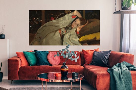 Affiche Fille en kimono blanc - Peinture de George Hendrik Breitner - 150x75 cm