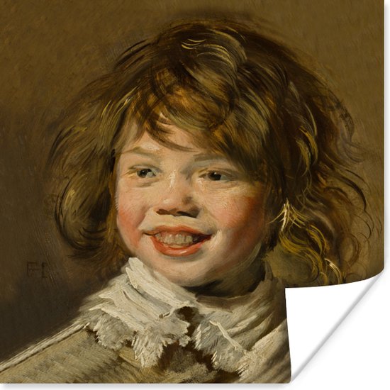 Poster Lachende jongen - Schilderij van Frans Hals - 30x30 cm