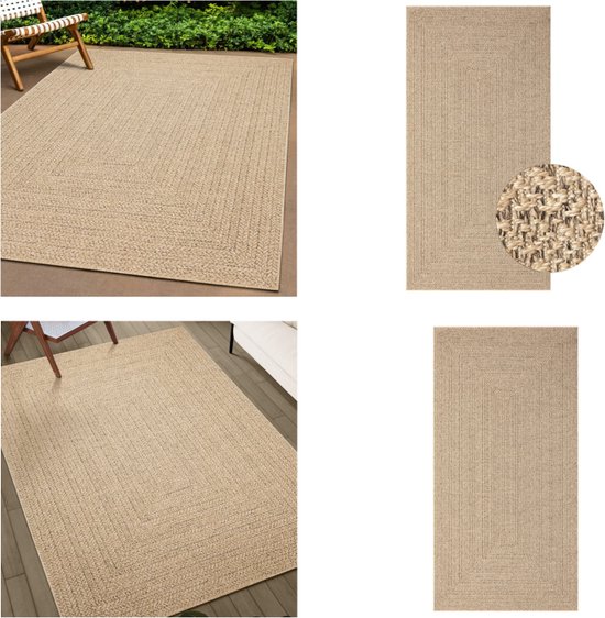 vidaXL Vloerkleed 80x150 cm voor binnen en buiten jute look - Vloerkleed - Vloerkleden - Tapijt - Vloerbedekking