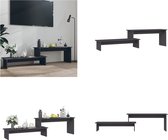 vidaXL Tv-meubel 180x30x43 cm spaanplaat grijs - Tv-meubel - Tv-meubels - Tv-meubelen - Tv-meubilair