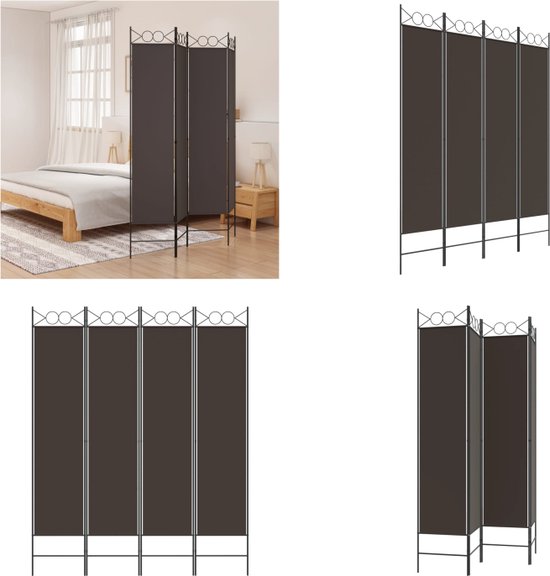 Kamerscherm met 3 panelen 210x180 cm crèmewit