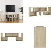 vidaXL Tv-meubel 104x30x52 cm spaanplaat sonoma eikenkleurig - Tv-kast - Tv-kasten - Tv-standaard - Tv-standaarden
