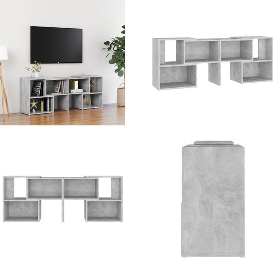 VidaXL Mobile TV Nero Lucido 104x30x52 Cm | Struttura Modulare In Legno Multistrato Per Soggiorno E Camera