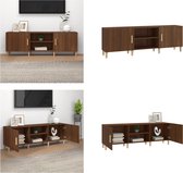 vidaXL Tv-meubel 150x30x50 cm bewerkt hout bruineikenkleurig - Tv-kast - Tv-kasten - Tv-meubel - Hifi-meubel