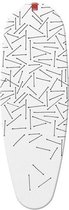 Rayen - housse de table à repasser (blanche et noire) 3 couches - 130 x 40 cm