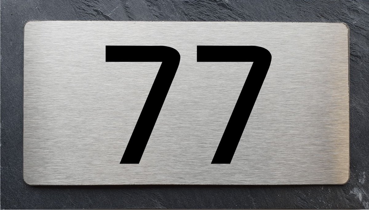 Huisnummerbord leisteen voordeur 27x15cm LS34
