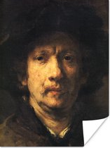 Poster Zelfportret - Rembrandt van Rijn - 30x40 cm