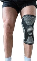 Kniebrace PtFysio - Knie Versterking - Orthopedische kniebrace voor kruisband - Knieband voor meniscus - Kniebeschermer - Knie brace patella silicone padding - Collateraal band versteviger - Compressie kniebandage blessure - L Zwart